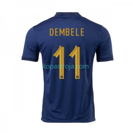 Billiga Fotbollströjor Frankrike Dembele 11 Hemma tröja WM 2022 Kortärmad